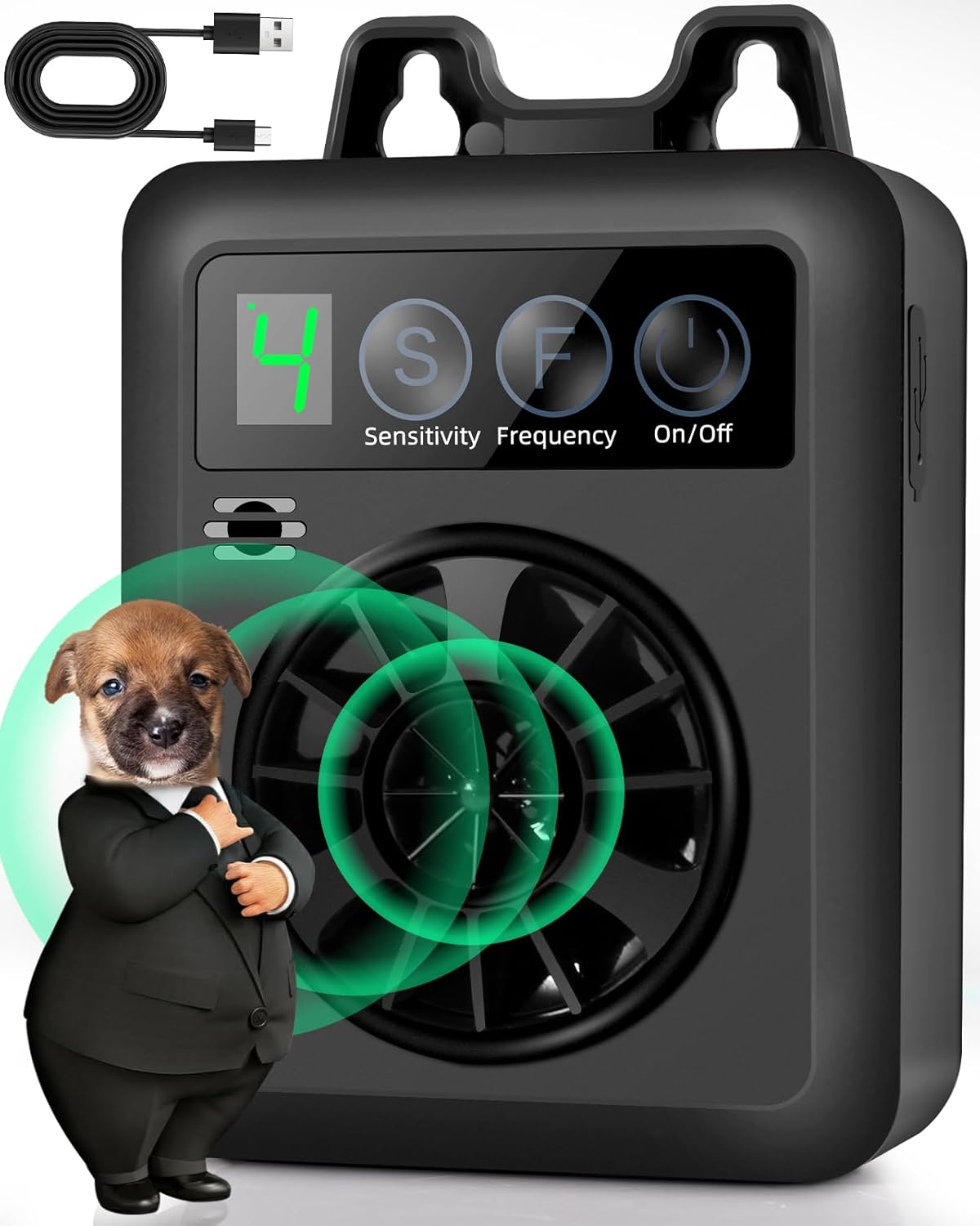 AUBNICO Dog Barking Control Devices Rechargeable Waterproof Anti Barking Device