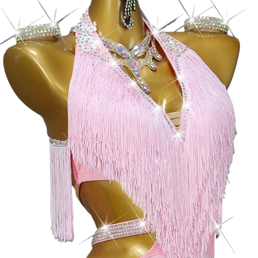 lateinisches Tanzkleid lateinisches Tanzkleid sexy Party Ballrock Mädchen Linie Fransen Kleidung