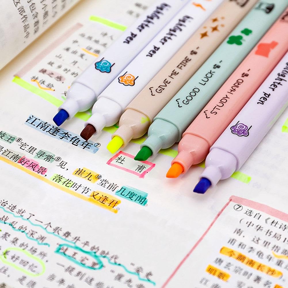 Amazon.co.jp: 蛍光ペン 6色セット 蛍光マーカー 明るい色 水性