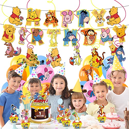 OULUN Birthday Party Supplies For Winnie the Pooh ,Pooh bear Theme Party Decoration - Image 7