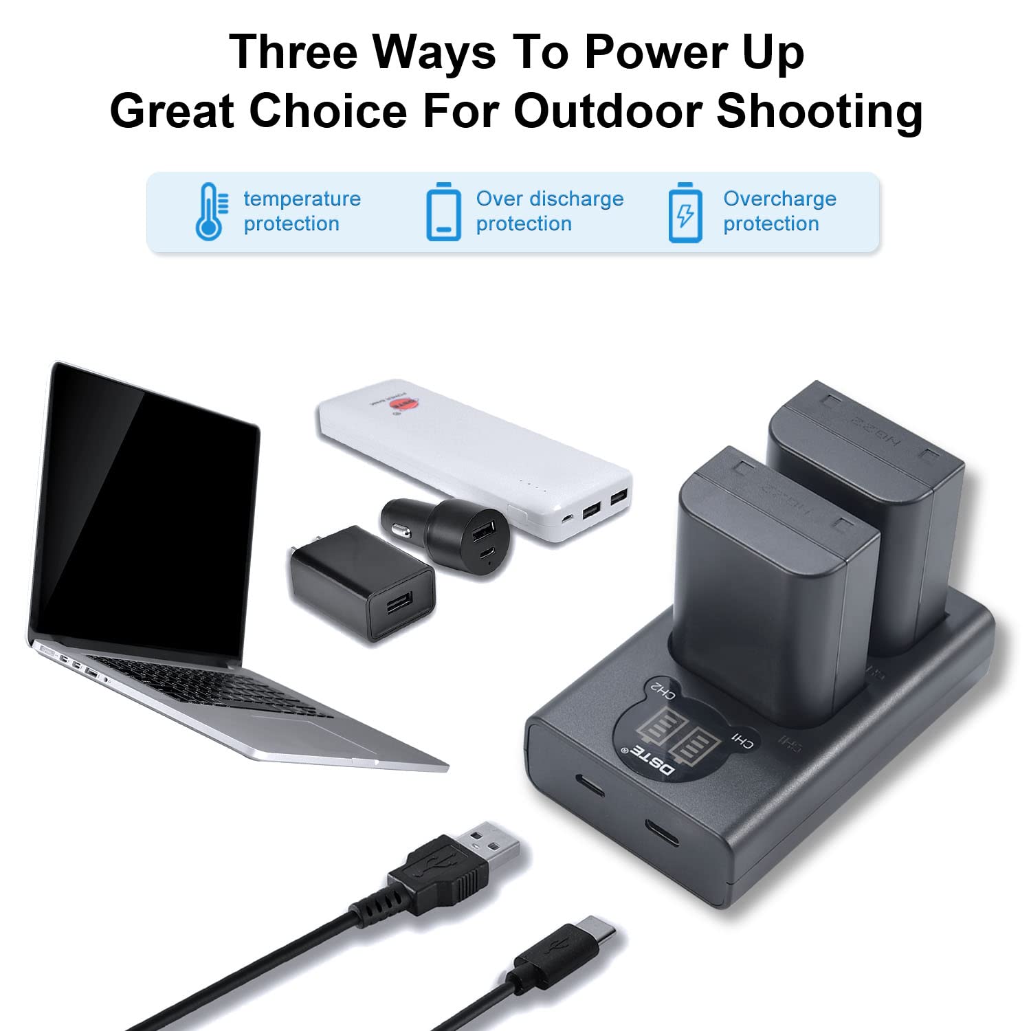BLX-1 BLX1 Full Coded (2 pezzi) Batteria Ricaricabile Batteria di ricambio e Dual Caricatore Compatibile con OM-1 OM1 Micro SLR Camera OM System BLX-1 BLX1 Full Coded (2 pezzi) Batteria Ricaricabile Batteria di ricambio e Dual Caricatore Compatibile con OM-1 OM1 Micro SLR Camera OM System