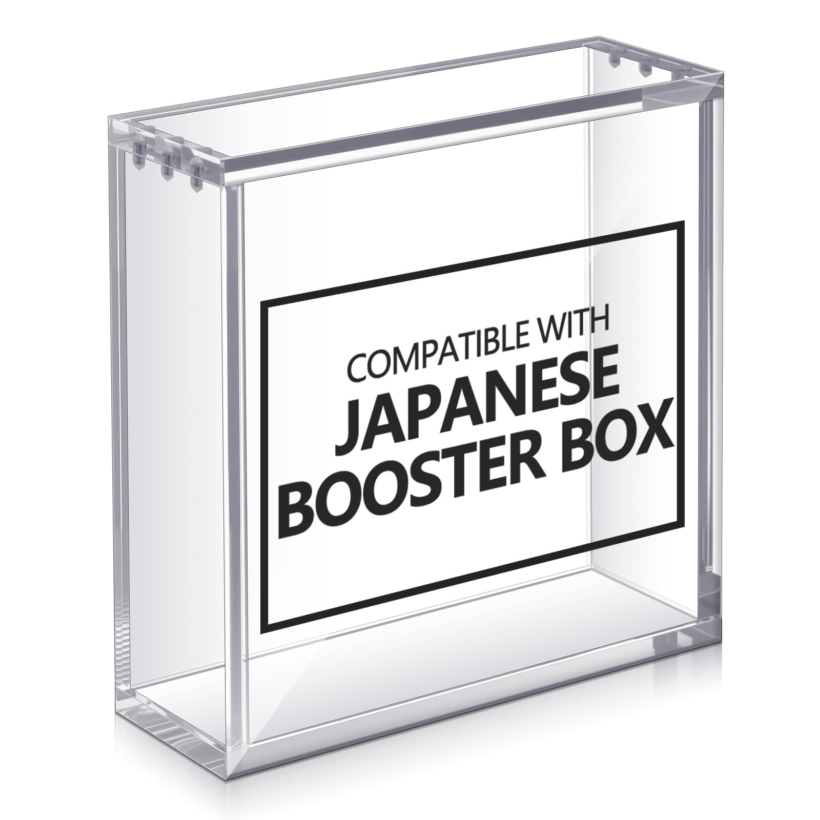 Cinnvoice 4 Pcs Acrylic Magnetic Case Booster Box Protective Case Stackable 4mm Thick Magnetic Closure Gifts for Collectors, Cards Not Included (Japanese Booster) — image 1