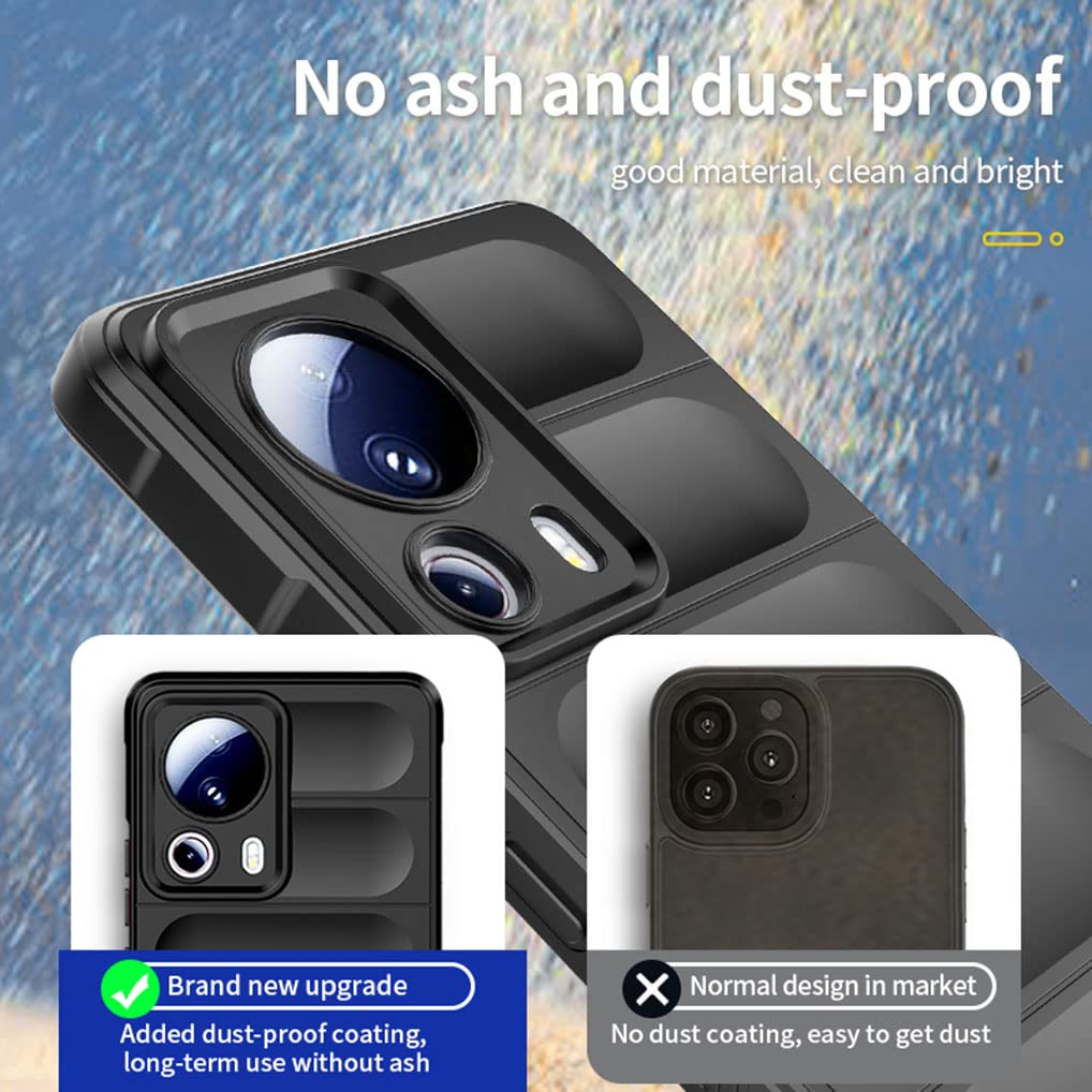 SEAHAI Cover per Xiaomi Redmi Note 12 4G, [Design dell'airbag] Robusto Custodia Sottile Protettiva, Silicone Morbido + TPU Bumper Case Antiurto Anti-Caduta Cover - Nero