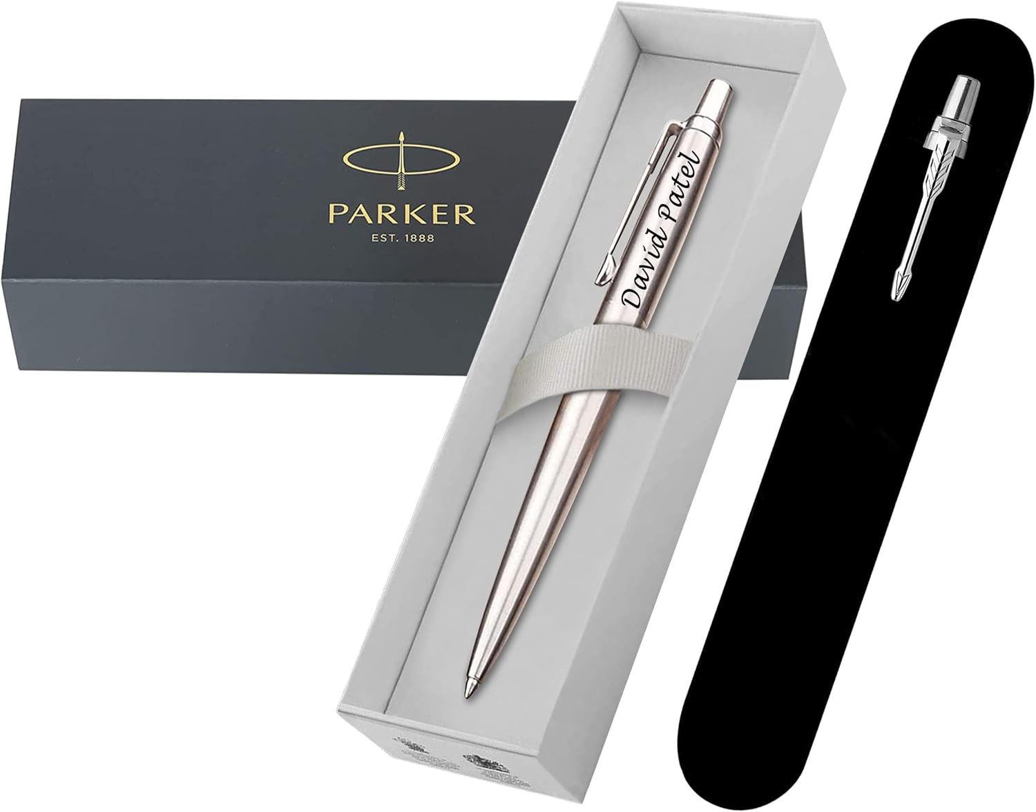 PARKER 1953348 Parker Ballpoint Pen, Jotter, Red Ct, Medium Point, Oil-based, Gift Boxed