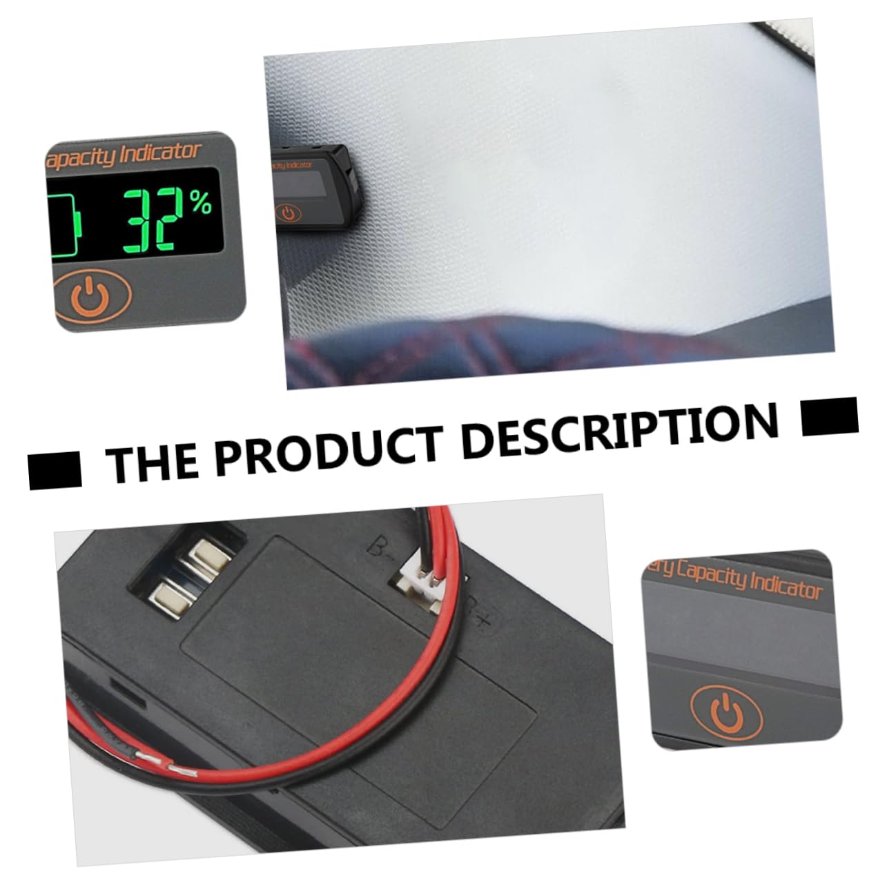 POPETPOP Battery Capacity Indicator Digital Battery Tester for 12v-48v Ac/dc 5-66v Voltage Tester