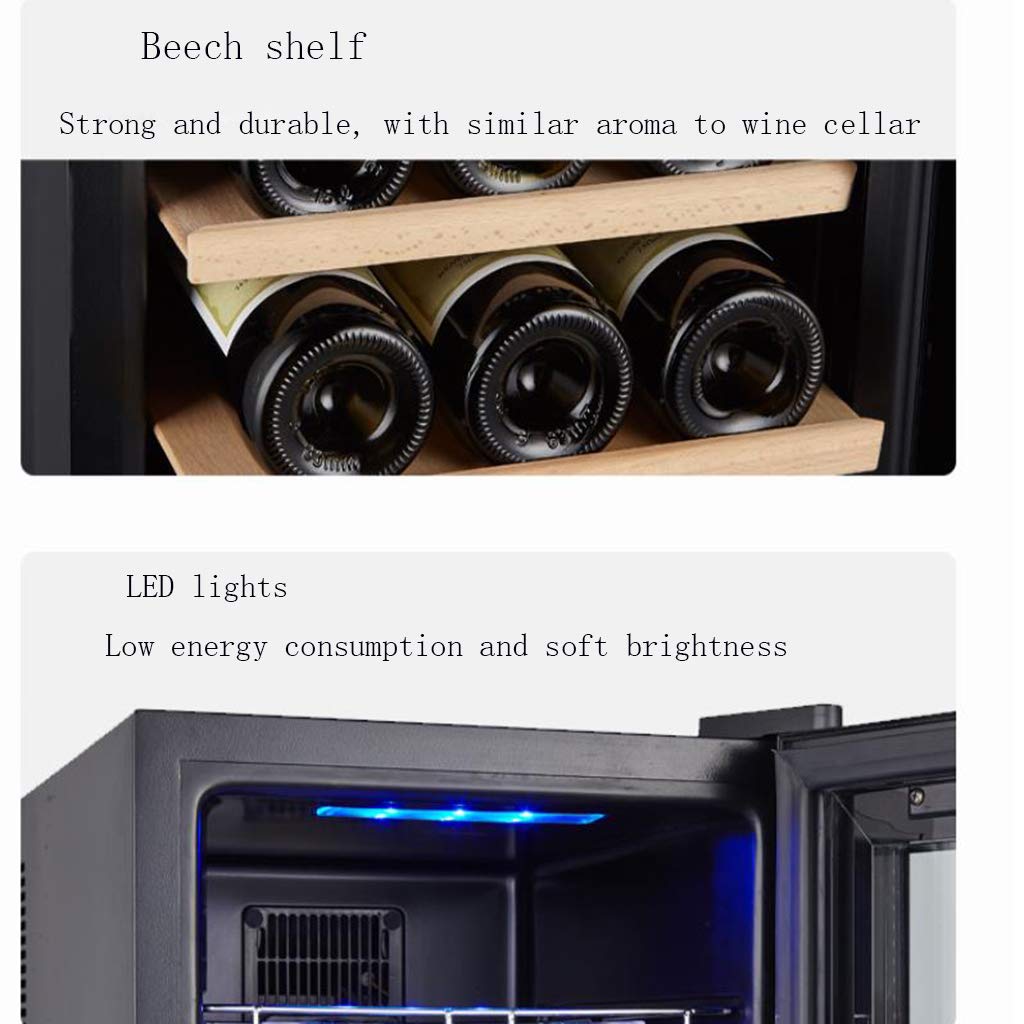 Jksvtf Wine Cooler Refrigerator - White Red Wine Fridge Chiller Countertop Wine Cooler - Freestanding Compact Mini Wine Fridge 12 Bottle W/Digital Control on Fridge.com - View 5
