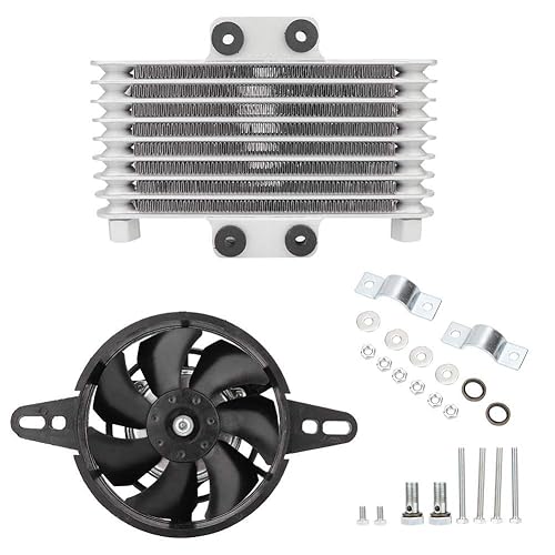 Miniatura 5 de Ventilador de enfriamiento de aceite de motocicleta, radiador universal de aluminio del refrigerador de agua del ventilador de refrigeración de