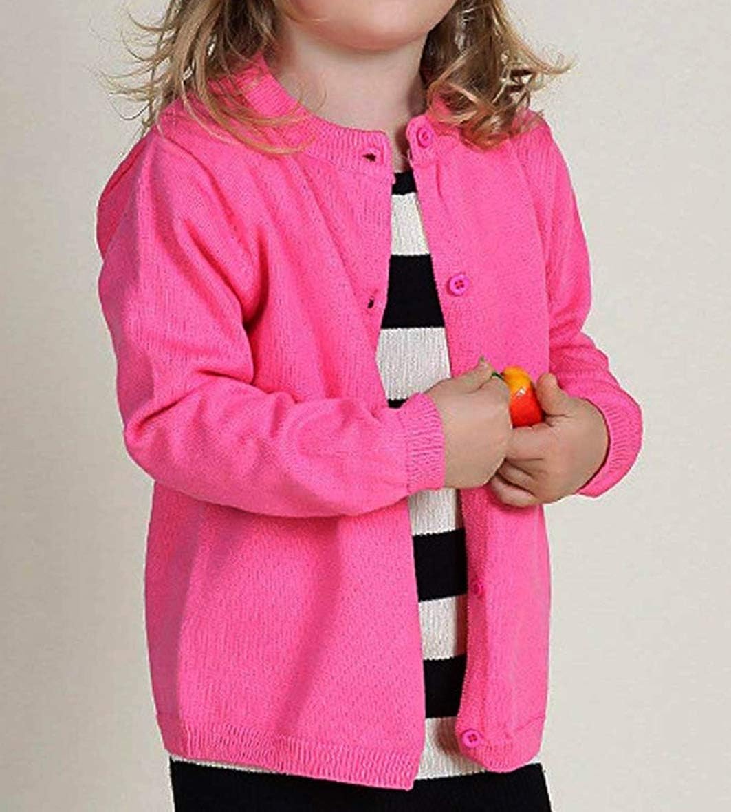GSVIBK Baby Girls Boys Cotton Cardigan Long Sleeve Kid Button Sweater Girl Crew Neck Cardigans Uniform Sweater - Image 2