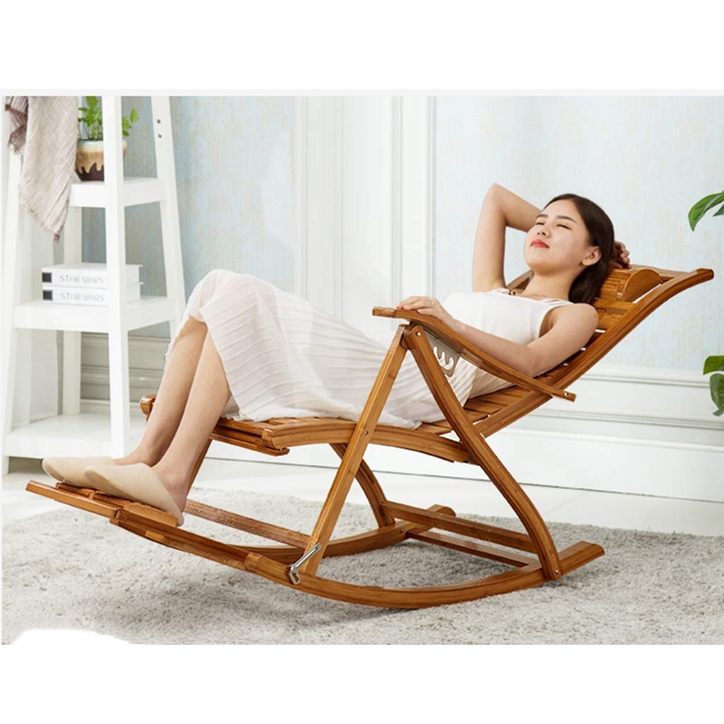 Amazon.co.jp: 折りたたみ椅子 竹製ロッキングチェア フット