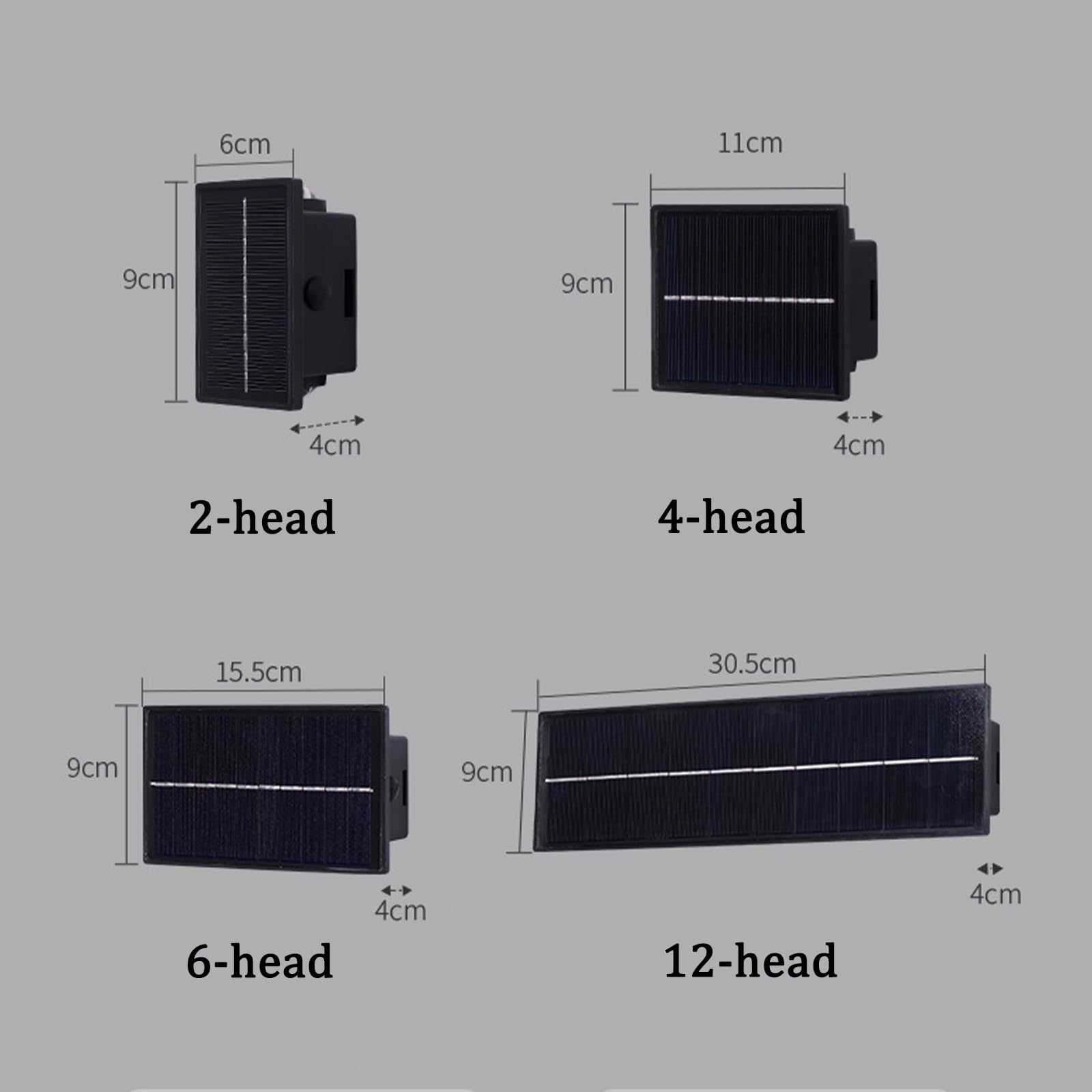 Lampada Solare da Esterno LED Applique da Parete Up & Down Impermeabile IP65 Iluminazioni per Pareti Solari Esterno Luce da Parete Corridoio Balcone Giardino Terrazzo (Luce Calda,12 teste)