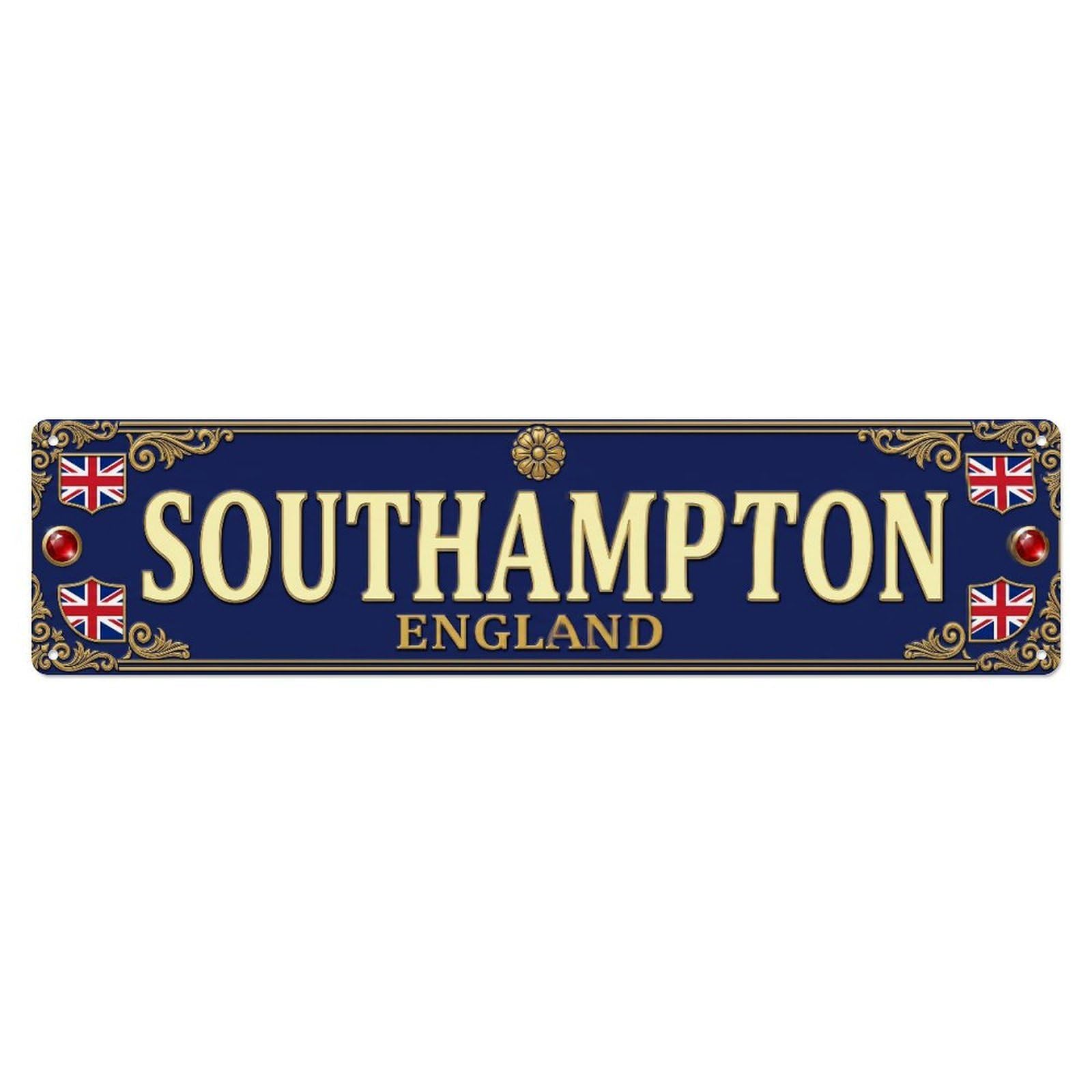 Metal Tin Sign Retro Southampton England