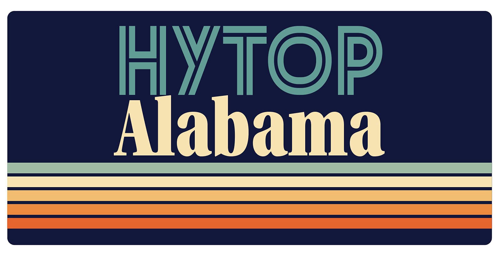 Hytop Alabama 5 x 2.5-Inch Fridge Magnet Retro Design