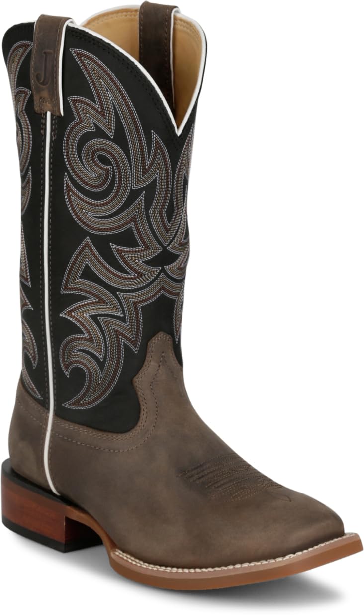Justin May Day Western Boots for Men - Frontier Collection - Classic Cowboy Style Footwear for Ranch and Outdoor Activities