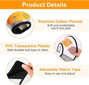 VOVIGGOL 2 Pack Cat Cones to Stop Licking, Pet E Collar Pet Cone for Kitten Cones After Surgery, Cat Elizabethan Collar Kitty Head Cone Recovery Cone for Small Cats Kitten Rabbits (Size S, 6#)