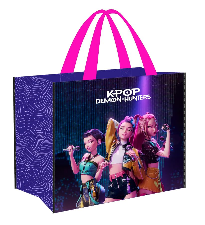 K-POP Demon Hunters - Sound - Sac Shopper idéal pour les enfants, confortable et polyvalent, qualité et résistance, 45 x 20 x 40 cm