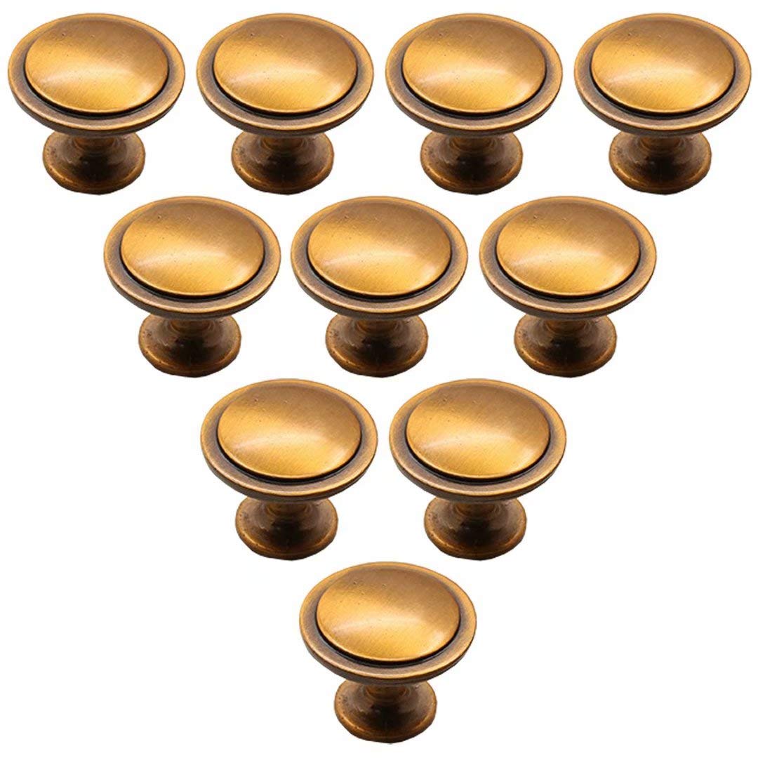 Fagoritime Antique Knob, Round Drawer Cabinet Knobs(Coffee)