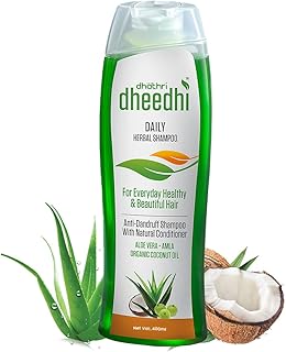 Dhathri Dheedhi Daily Herbal Shampoo to Reduce Dandruff & Promote Hair Growth, Ayurvedic Shampoo to Restore Hair Shine & Strength (400ml)-picture-24
