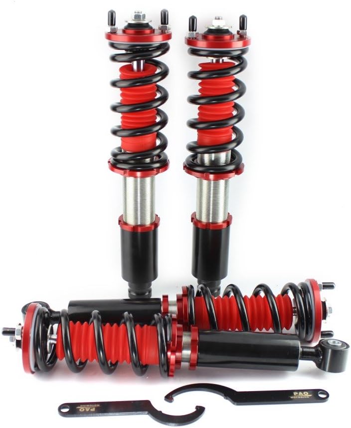 PAO MOTORING Coil Shock Strut Absorber Non adj damper Coilover Suspension Spring Struts Coilover