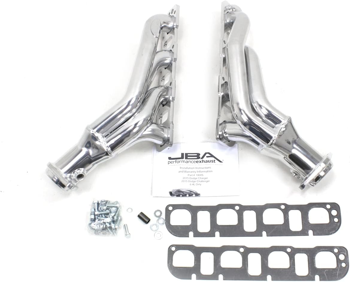JBA 1968SJS Header (1 7/8" 2015-17 Challenger/Charger 6.4L/Hellcat 6.2L Silver Ceramic), 1 Pack