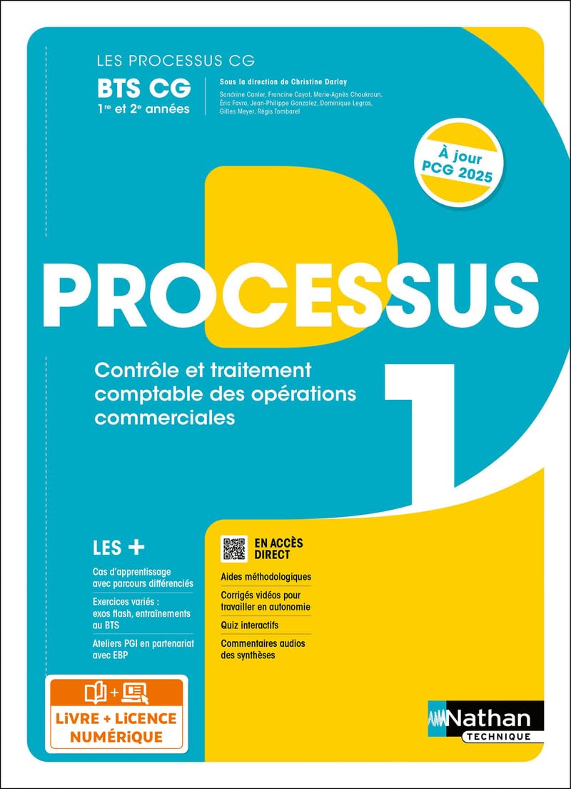 Processus 1 - Contrôle et traitement comptable des opérations commerciales - BTS CG 1re et 2e années - Coll. Les Processus CG