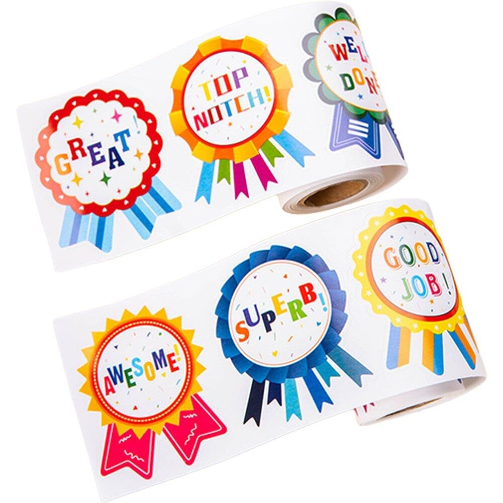 Luxylei Award Sticker 200pcs Cartoon Medal Child Encourage Sticker Teacher Reward Sticker Stationery Good Job Praise Stickers for Kids