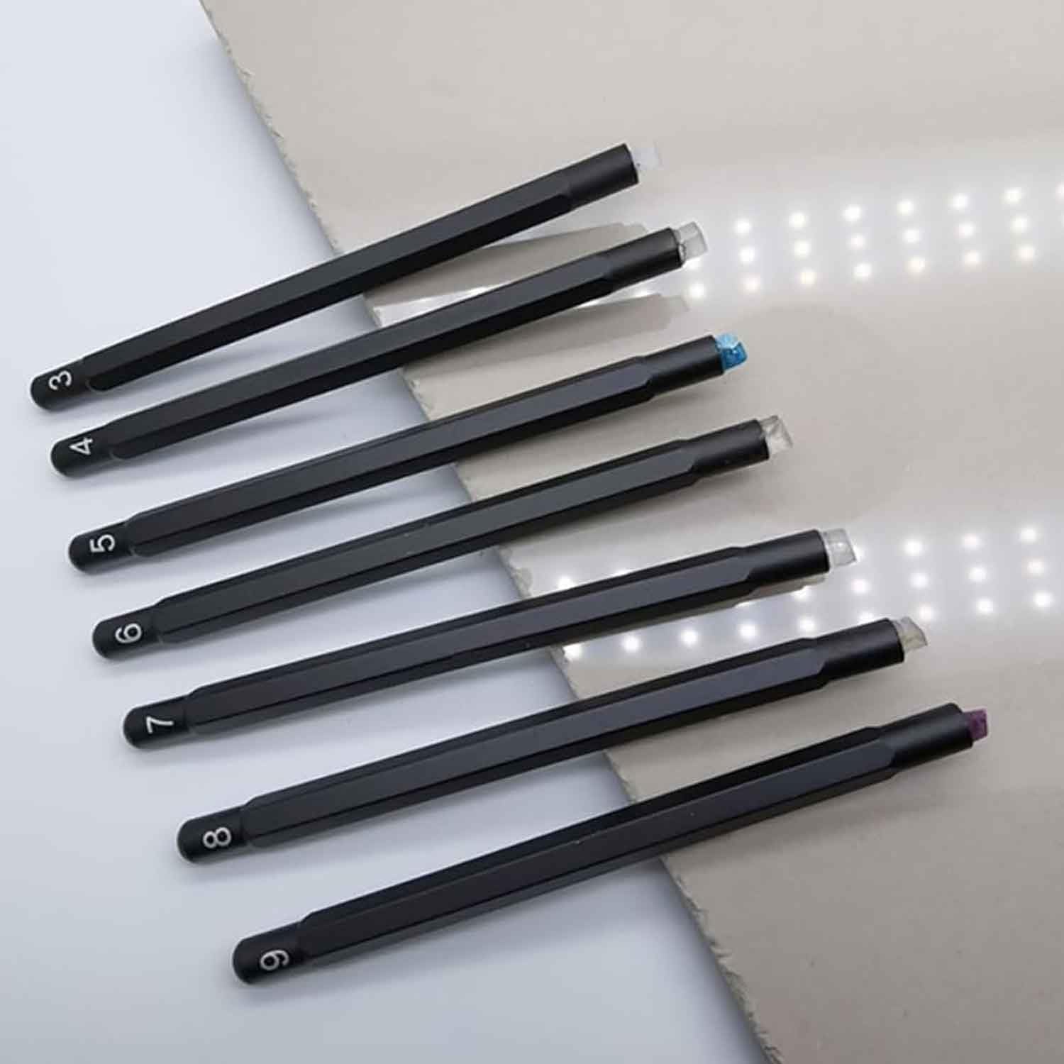 Härte-Test-Kit - Kratztester Stift mit Aufbewahrungsbox für industrielle Mineralienidentifizierung, 1-10 Skala, tragbares Härteprüfgerät, 5-10 Stück optional