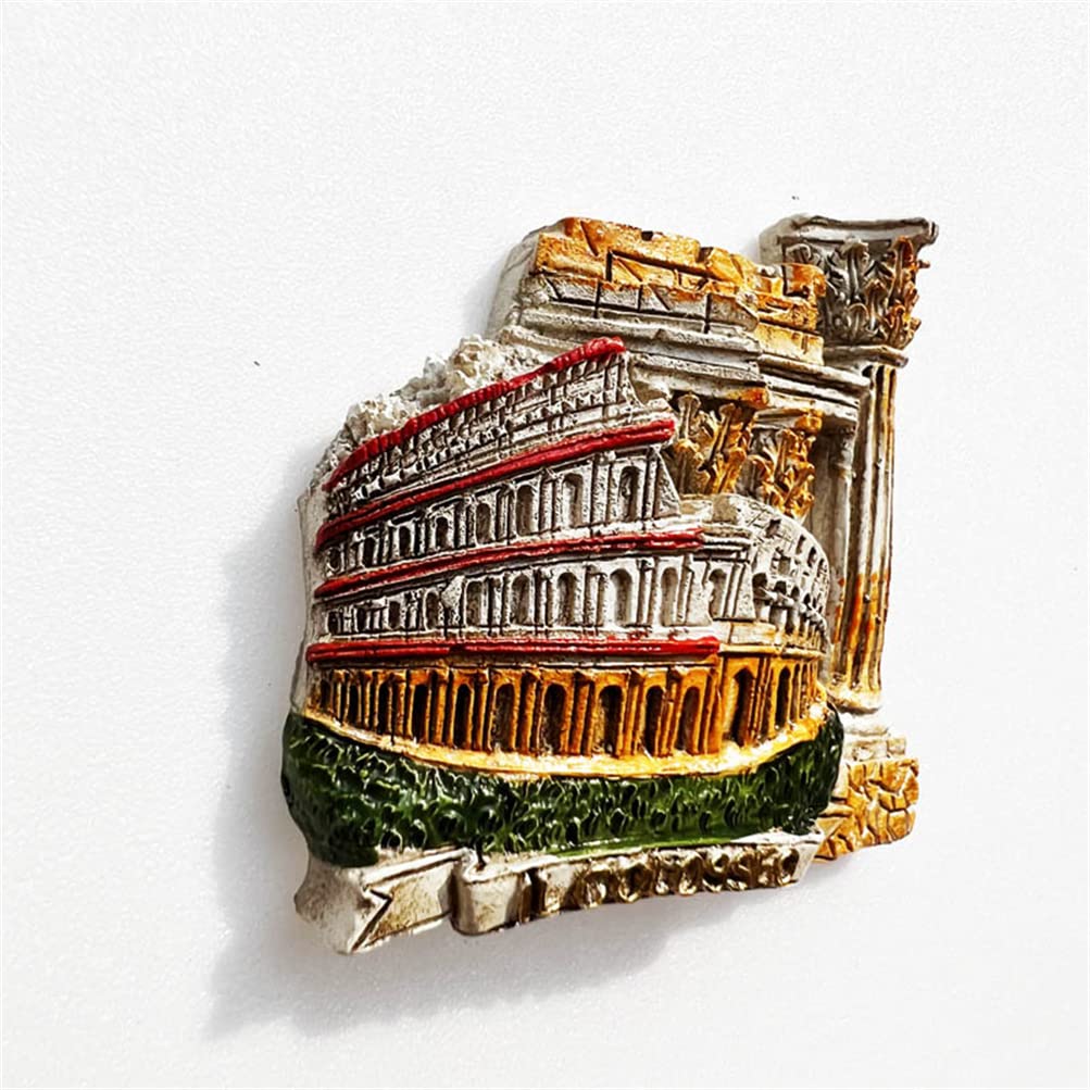 Calamita Frigo Magnete Souvenir ROMA Targa IL COLOSSEO Fridge Magnet