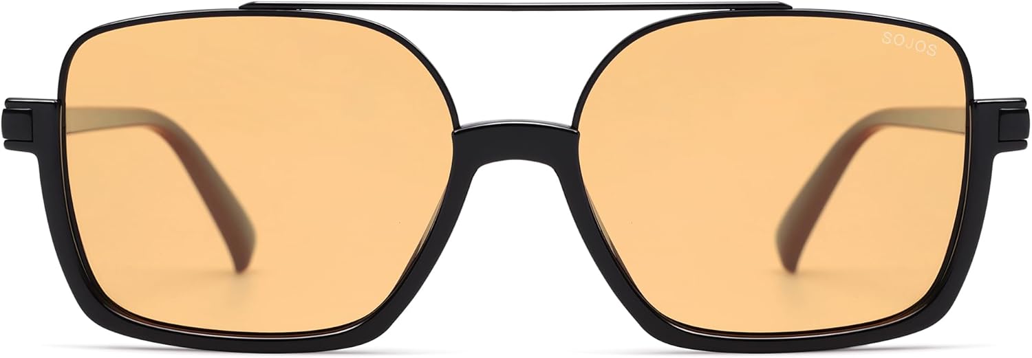 SOJOS Trendy Aviator Sunglasses for Women Men Polarized Retro Square Y2K Oversized Sun Glasses SJ2659 - Image 4