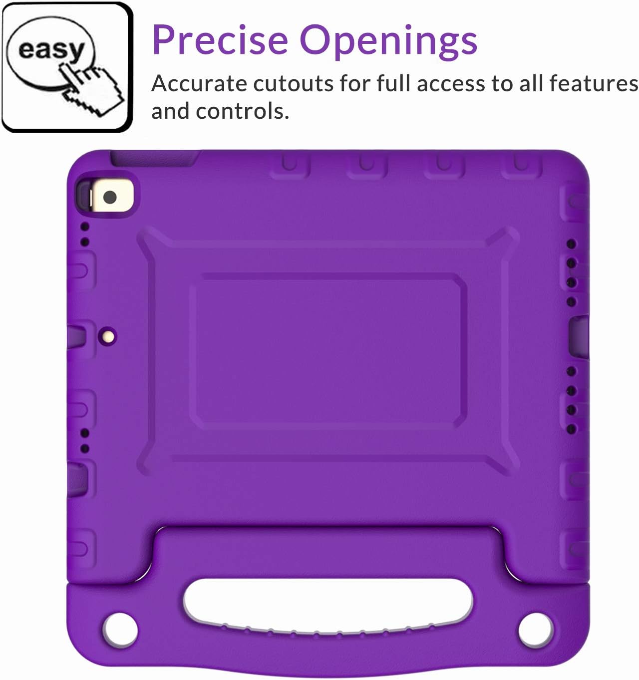 Kids Case for iPad Mini 1 2 3 4 5 Generation - Lightweight Shockproof Convertible Protection Cover with Built-in Handle Stand Children Tablet and 2019 - Retina Display (Purple)