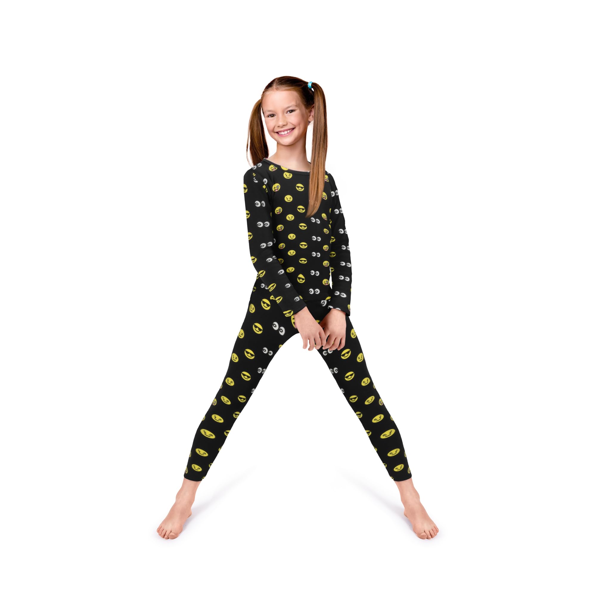 Rocky Girls Fleece Lined Thermal Base Layer 2PC Underwear Set Top and Bottom (L, Black)