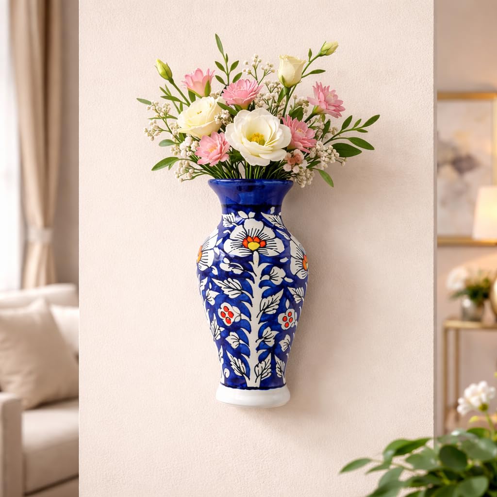 Ceramic Flower Wall Hanging - Brown -8