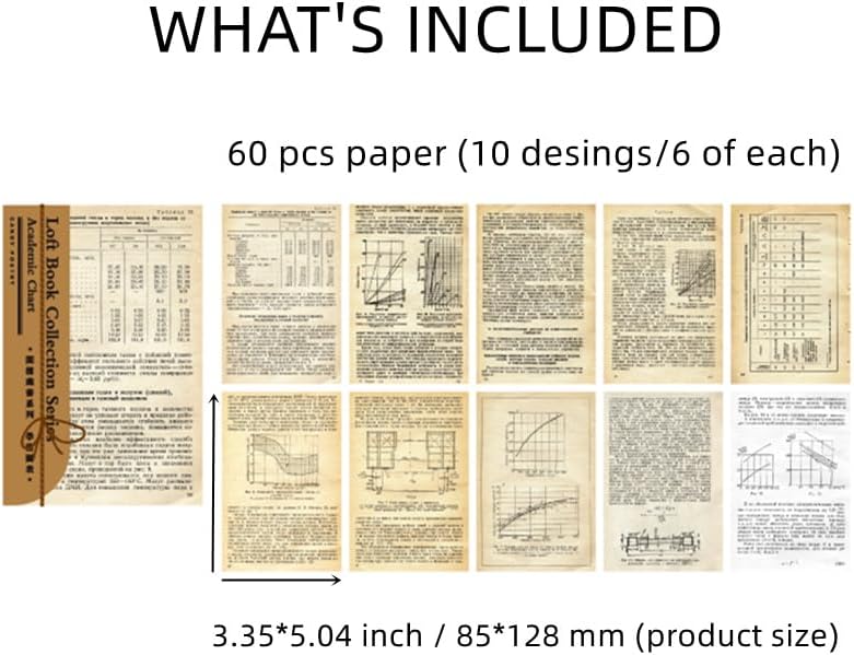 Miniatura 2 de Kit de papel para álbumes de recortes, collage de gráficos académicos, agenda, planificador, materiales, suministros de decoración de diario basura