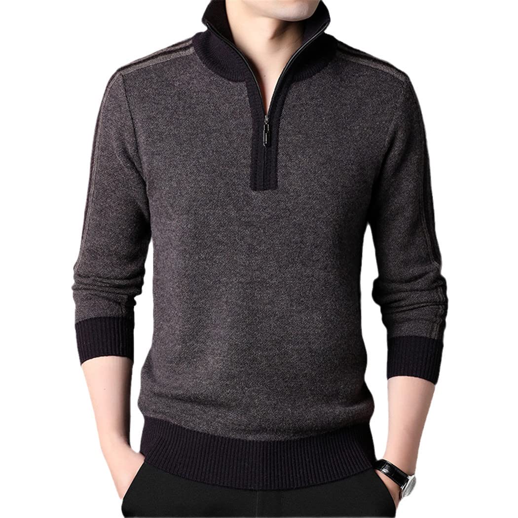 Pull d'hiver 100 % cachemire zippé pour weekend et bureau - 7