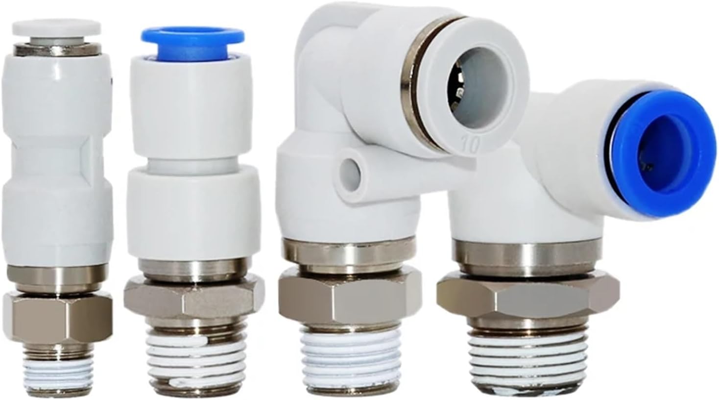 KSH KSL RC RL Right-Angle Elbow Pneumatic Rotary Air Pneumatic Fitting Straight Through Universal 360° Trachea Size(08-02S,KSL)