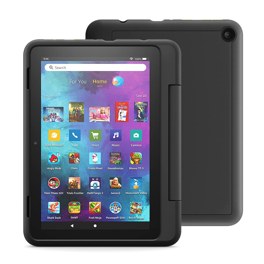 amazon fire hd 8 kids pro tablet, 8" hd, ages 6–12, 32 gb, (2021 release), black