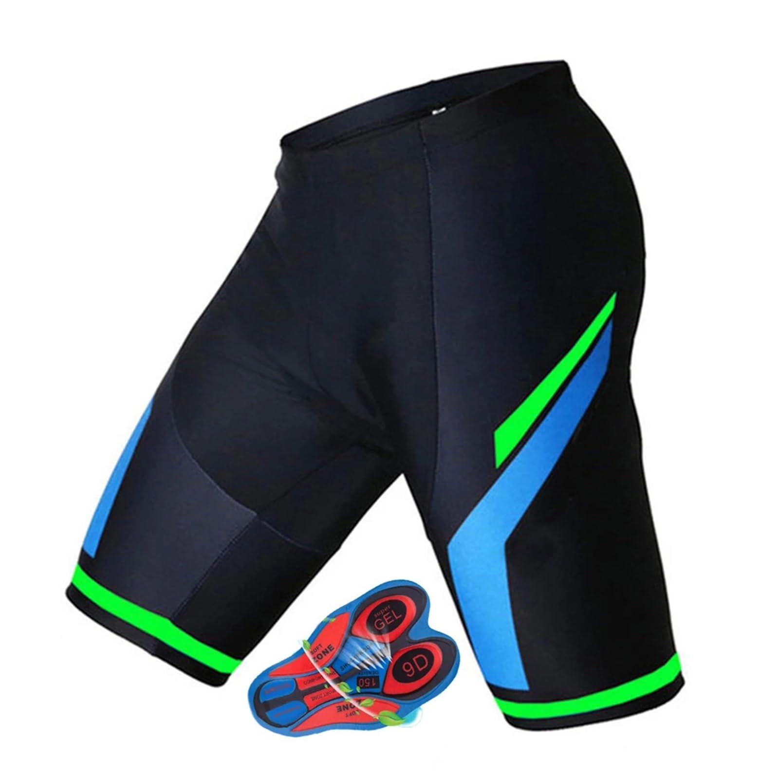 Spodenki rowerowe męskie spodenki rowerowe letnie spodenki rowerowe 9D z wkładką krótkie spodenki rowerowe spodnie rowerowe górskie spodenki oddychające (2,4XL)