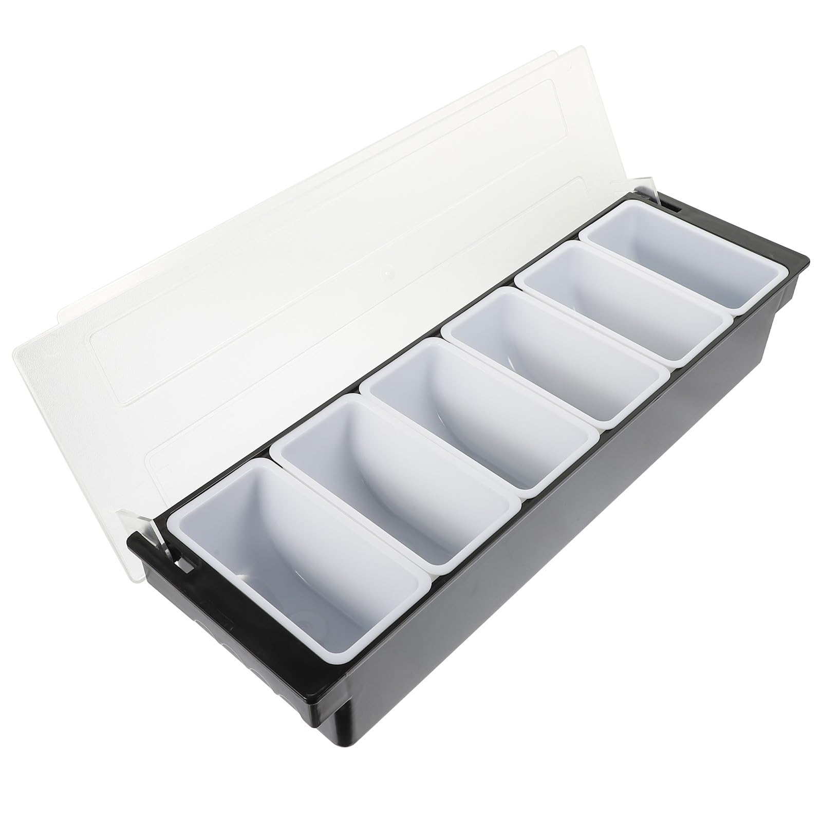 Caja de Plástico para Frutos Secos Diseño Dividido de 6 Compartimentos, Fácil de Transportar y Almacenar, Adecuado para Aperitivos y Oficina