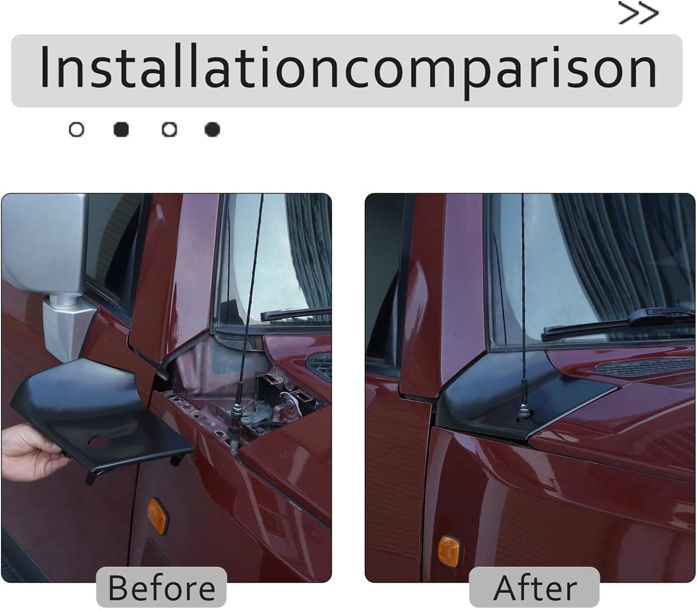 LLKUANG Car Black Cowl Body Armor Outer Cowl Covers Side Corner Guards for Toyota FJ Cruiser 2007-2021,Engine Side Corner Guards Replacement