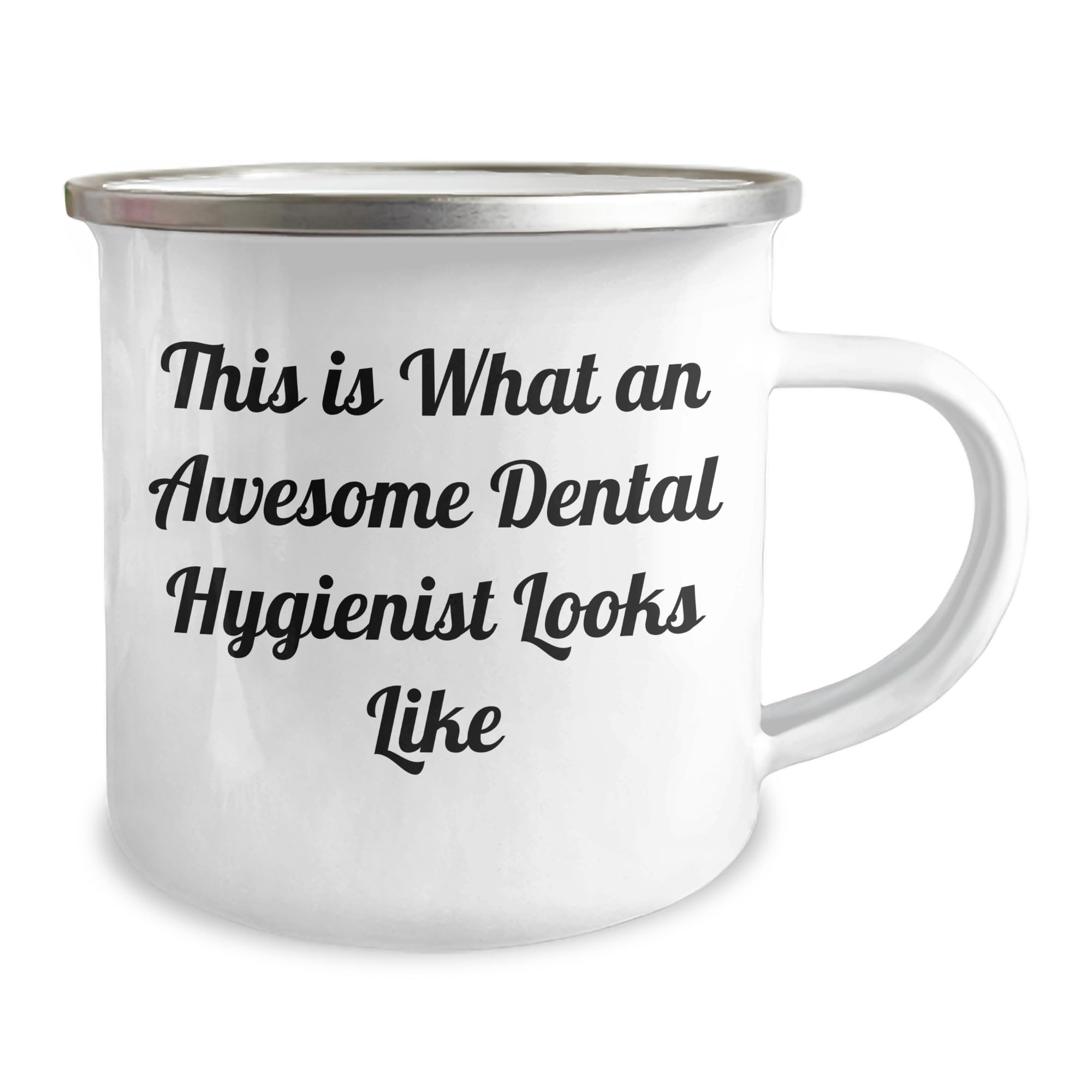 NAPAVI Dental Hygienist Proud Camping Mug, Funny Quote 'This Is What An Awesome Dental Hygienist Looks Like', Gifts from Friends for Dental Hygienist Birthday