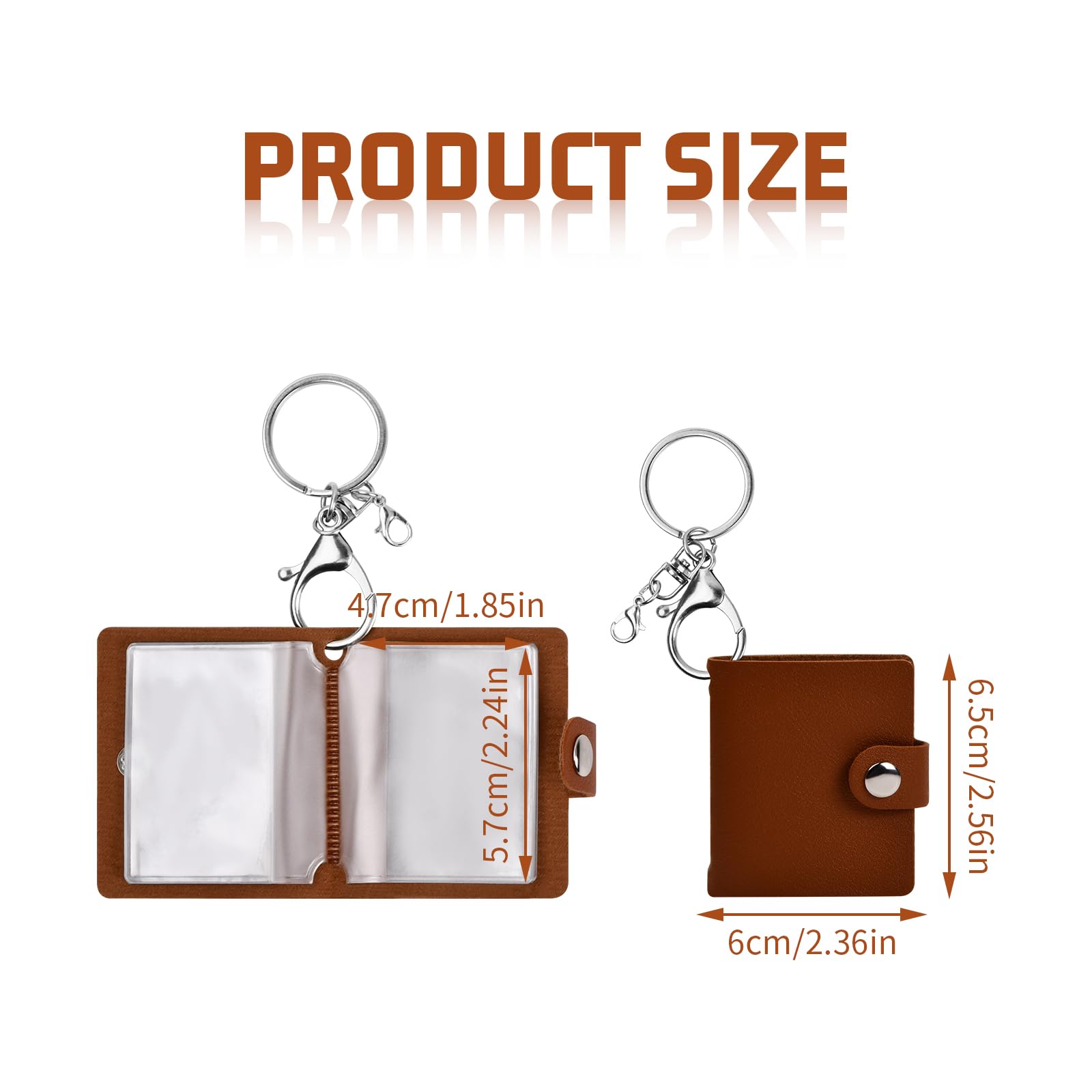 2 szt. album na zdjęcia mini z brelokiem, może przechowywać 20 zdjęć 2 cali, spersonalizowany mały album fotograficzny, brelok na zdjęcia - czarny + brązowy, prezenty dla rodziny i przyjaciół
