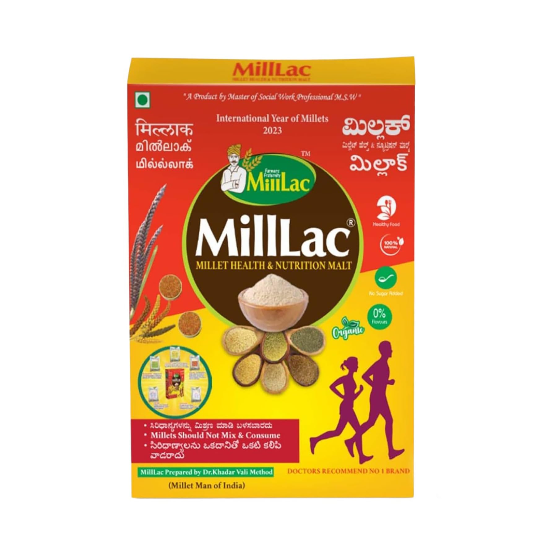 MillLac Millet Health Mix / Malt / Prepared by Dr.Khadar Vali (Millet Man Of India) Book Protocol |100% Natural /Traditional Grains for Diabetics , Blood Pressure Weight Loss, Immunity Booster, No Sugar, Rice, Wheat, Maida Sweetcorn, Soyabeen, No Che (B0D8PN75BY) Amazon Price History, Amazon Price Tracker