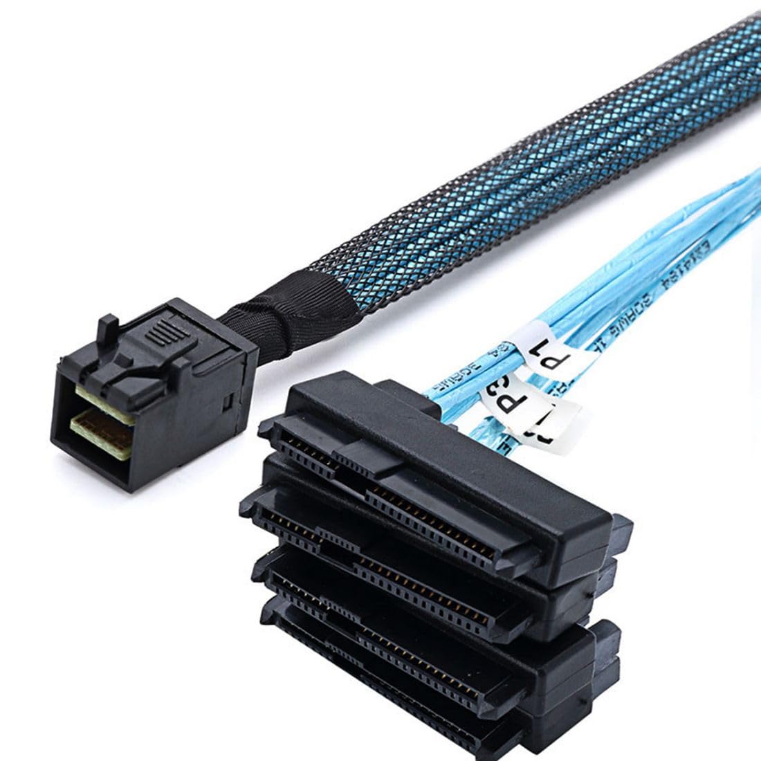 Cable Raid interno Mini SAS SFF-8643 Host a SFF-8482 de 29 pines para configuracion de servidores 8