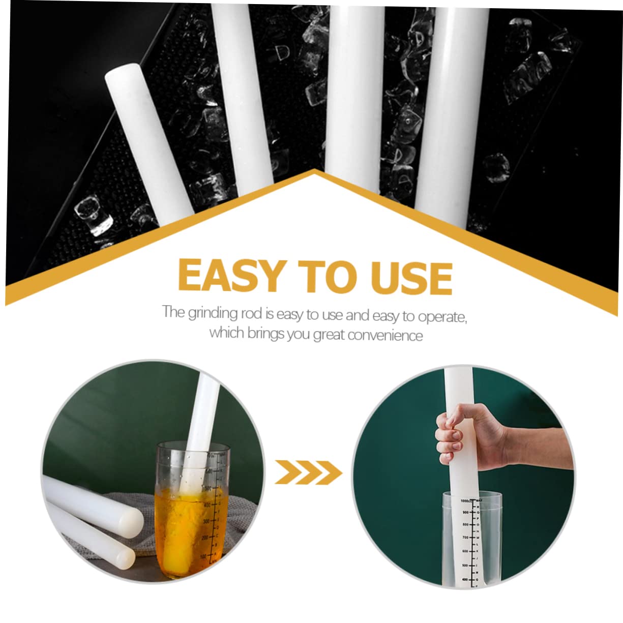 NAMOARLY Drink Masher Lemon Squeezer Bar Set Cocktail Shaker Set Large Stirring Stick Fruit Muddler