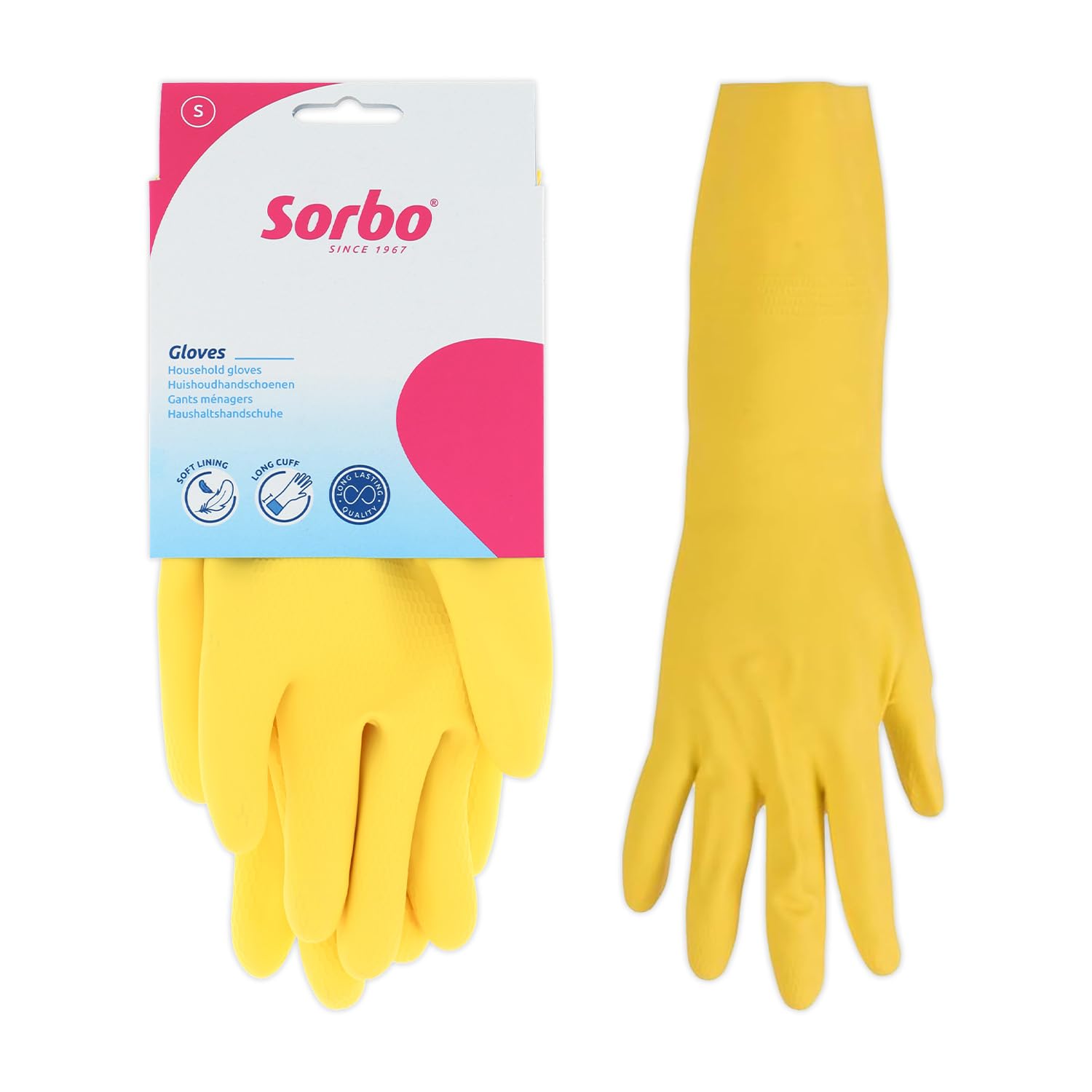 Sorbo Household Strong Gloves Small Yellow