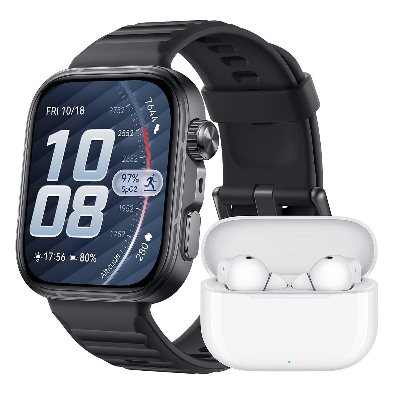 Huawei Reloj Inteligente Watch FIT 5 Pro, Pantalla de Cristal de Zafiro de 1.92 Pulgadas, rastreador de Fitness, GPS, ECG, SpO2, monitoreo de la Salud del sueño, Pago NFC, Seguimiento de Actividad de