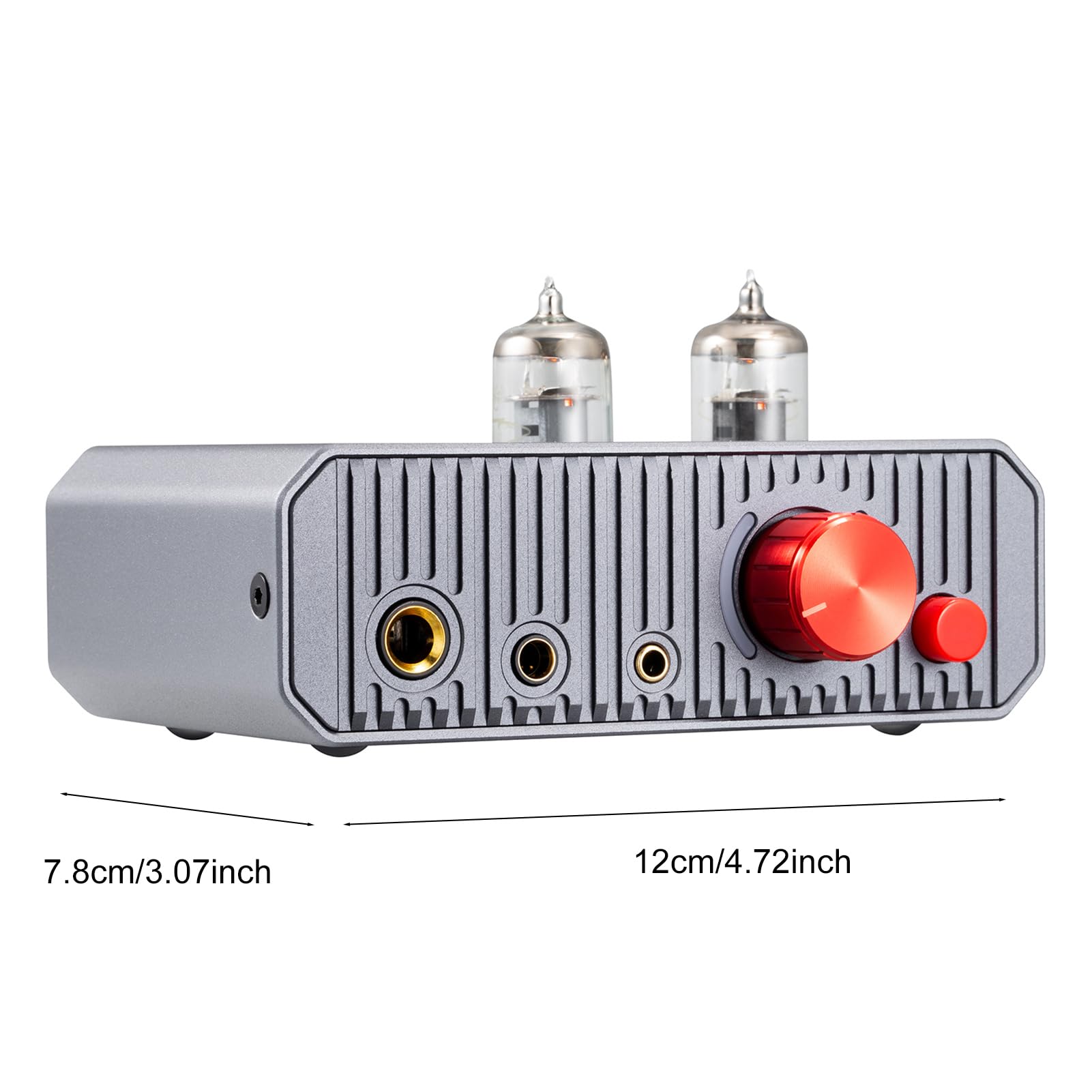 Dpofirs Amplificatore per Cuffie Valvolare USB MH 02, DAC 32 Bit/384 KHz, Uscita 1300 MW con Chip CS43131 Doppio Tubo 6J1 per Audio Hi-Fi, di Festa per Audiofili Amanti della Musica