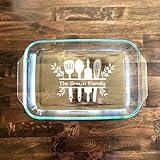 Personalized Engraved Baking Dish, Custom Glass Food Container Wedding Gift Birthday Gift For Mom Baking Mothers Day Gift For Mom