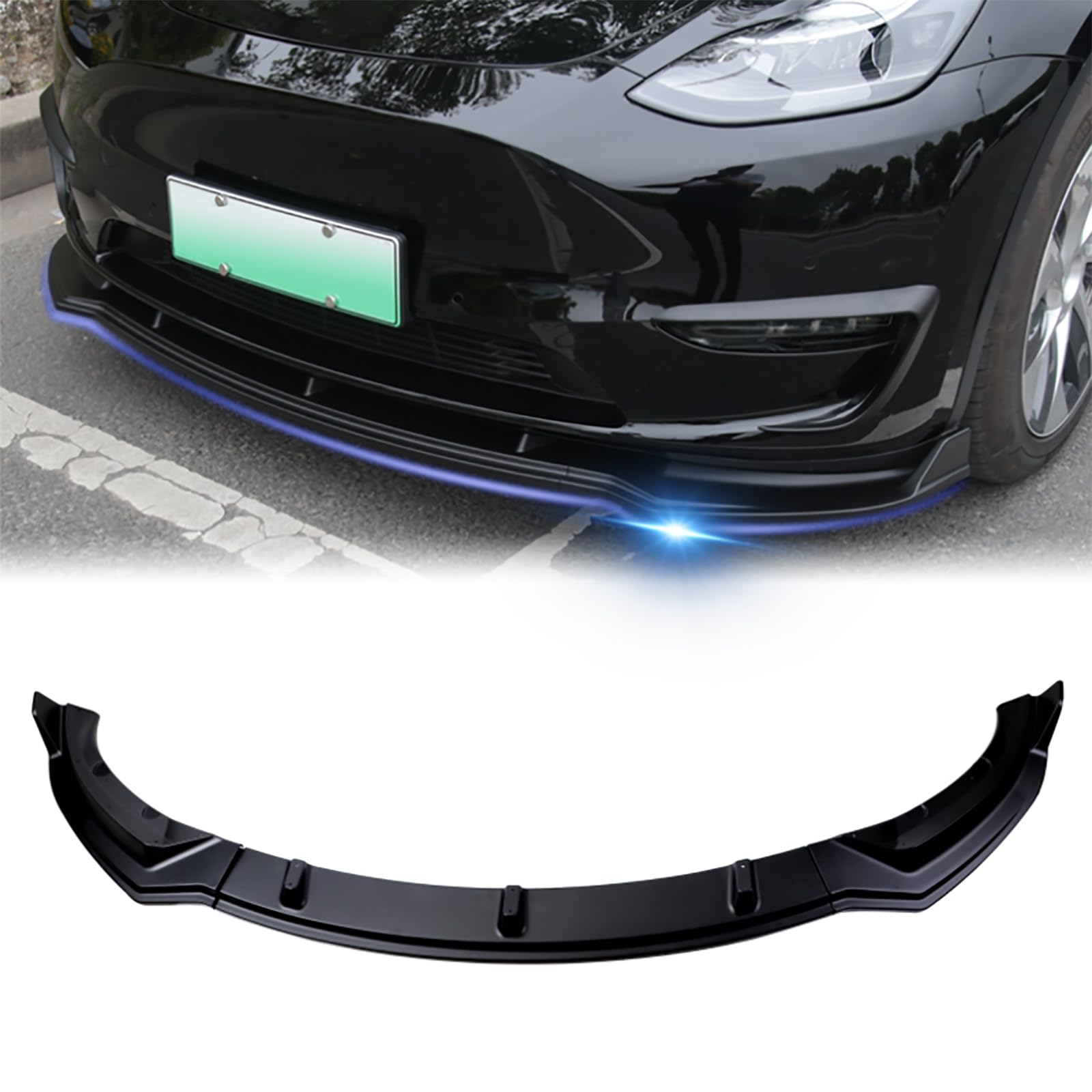 Amazon | DOLKSN Tesla モデルYフロントスポイラー フロントリップ