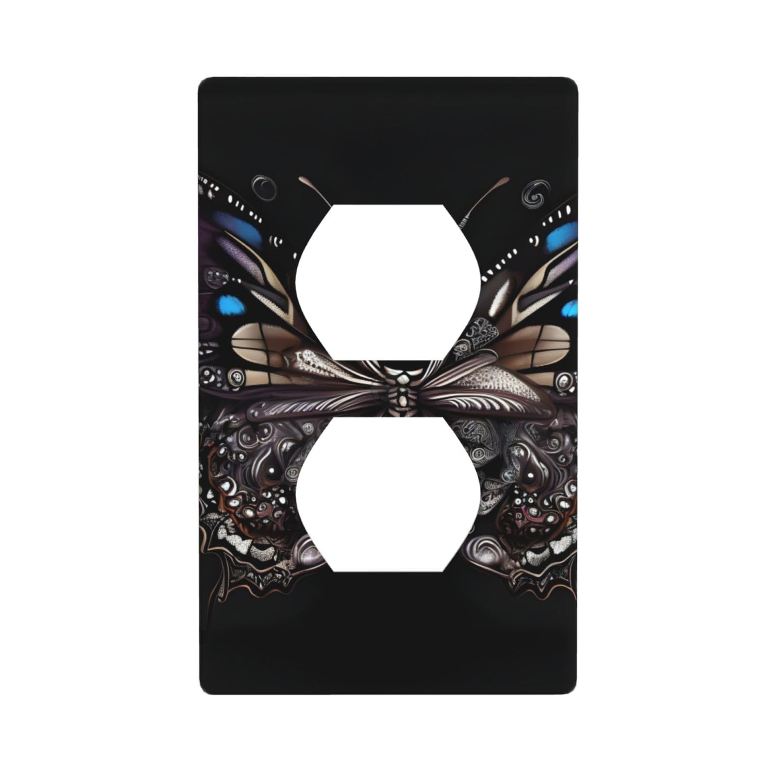 Science Butterfly Decorative Switch Plate Cover-Unbreakable Polycarbonate Wall Plate for Home Office, 1 Gang with Screws