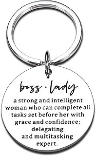 Boss Lady Gifts for Women, Boss Lady Office Decor, Boss Lady Definition Key Holder, Boss Day Gifts for Female Bosses, Office Key Chain for Women Boss Birthday Appreciation Gifts from Team Coworker